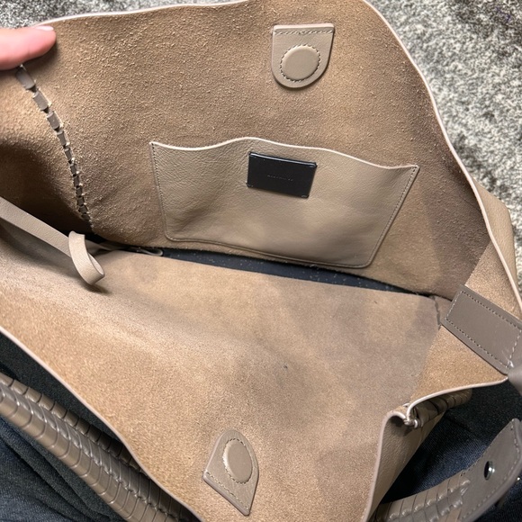 All Saints Taupe Shoulder Bag with Tassel - Picture 6 of 9